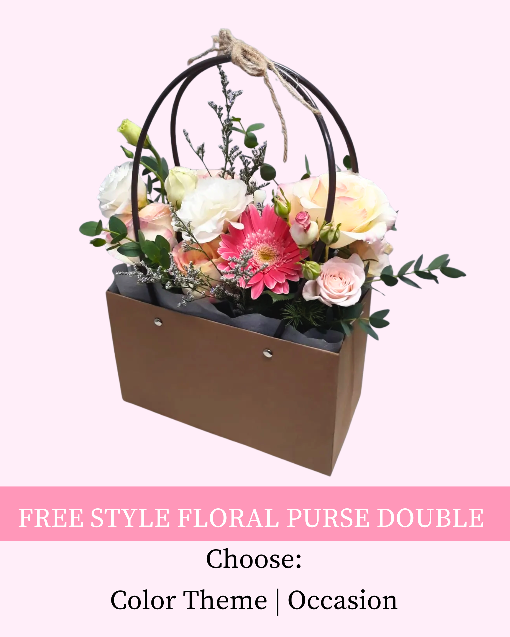 Blind Box Bouquet Color Theme Budget Occasion (2) Blind Box Floral Purse Double Color Theme Budget Occasion (2)